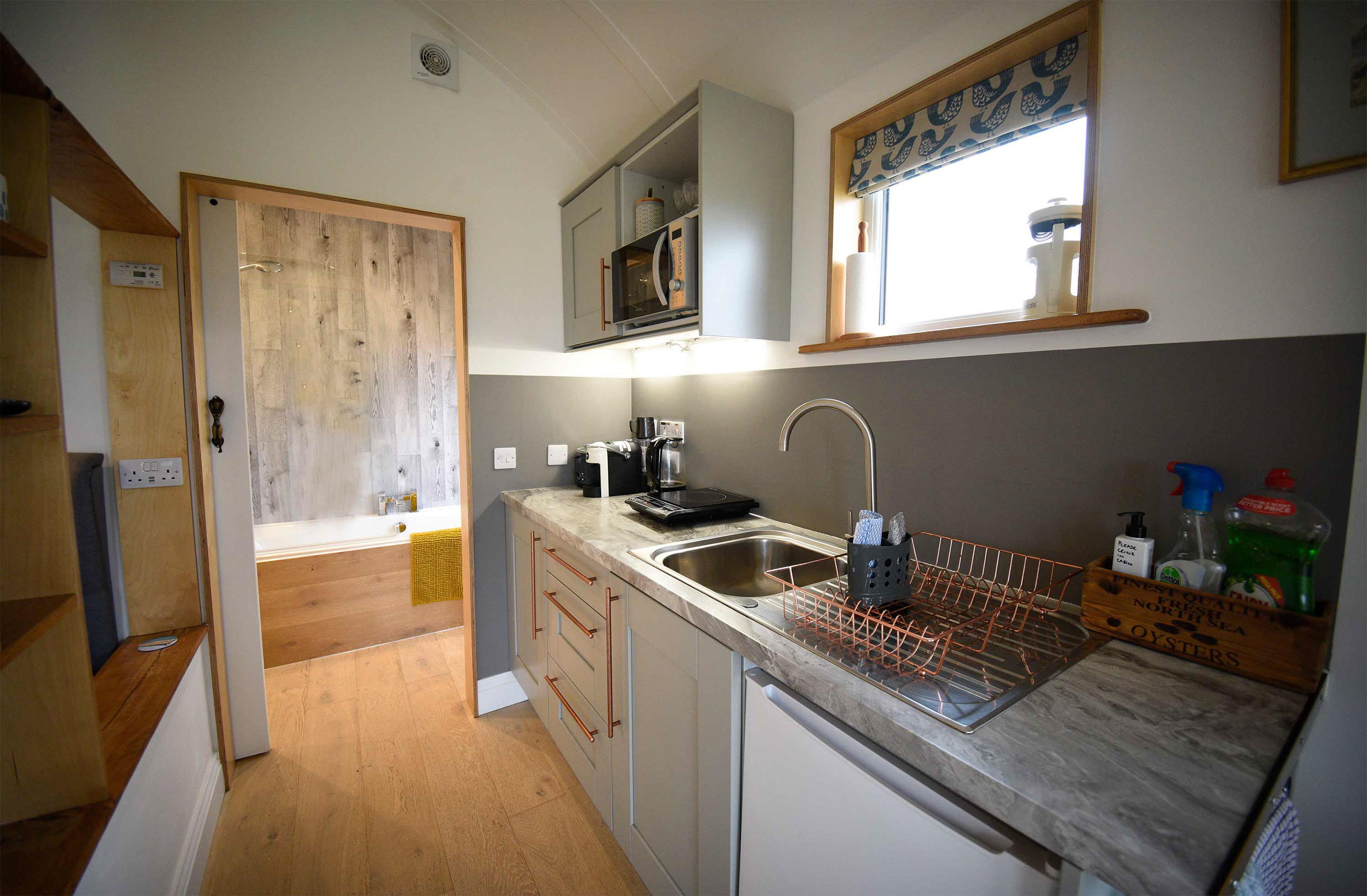 The Hideaway is a self catering cabin with modern facilities at Araucaria Croft Skye in Dunvegan